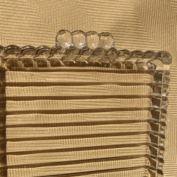 Hazel Atlas Ribbed, Ball & 3 Sectioned Clear Glass Snack, Ashtray Cup EUC MCM - Picture 3 of 9